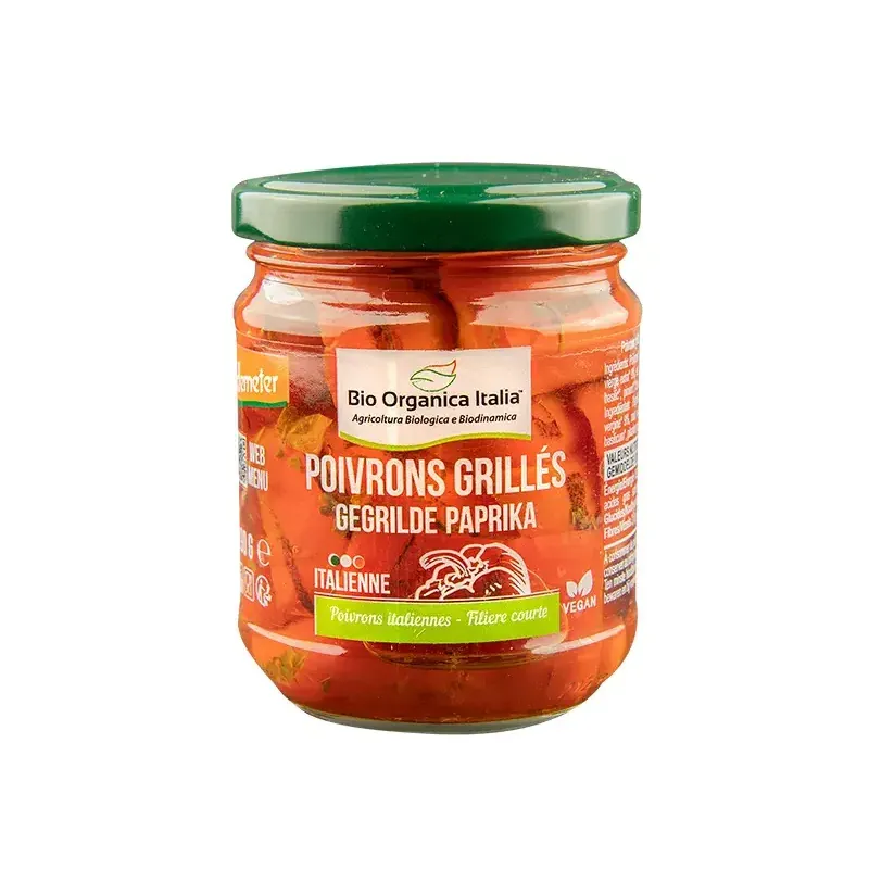BIO ORGANICA POIVRONS GRILLÉS À L'HUILE DEMETER 190G