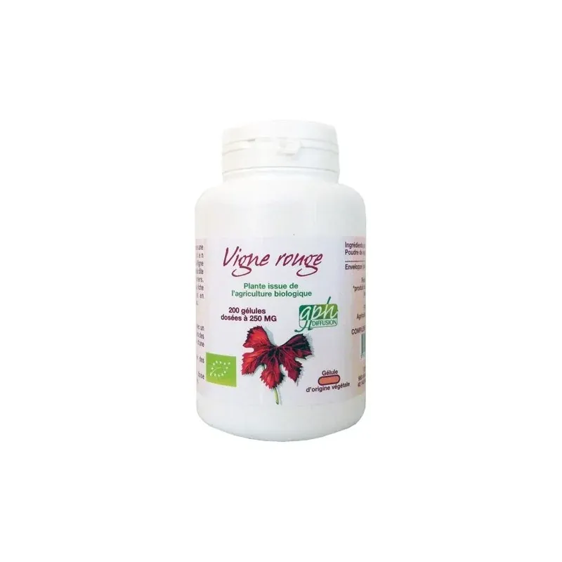 GPH DIFFUSION VIGNE ROUGE Bio 200 gélules