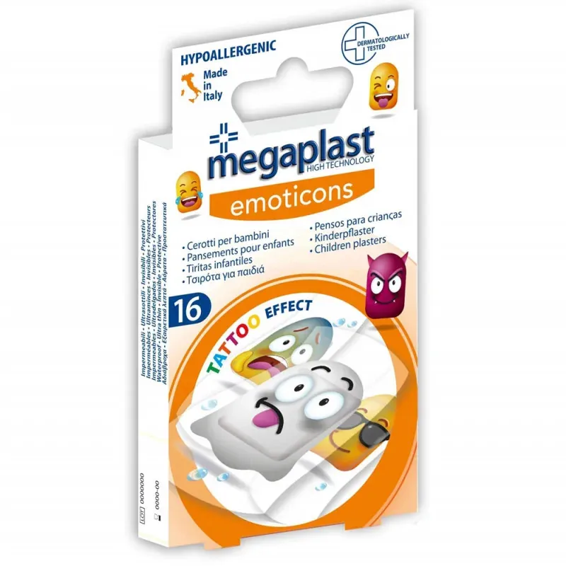 MEGAPLAST PANSEMENT ENFANT TATOU BOÎTE 16 - 112479