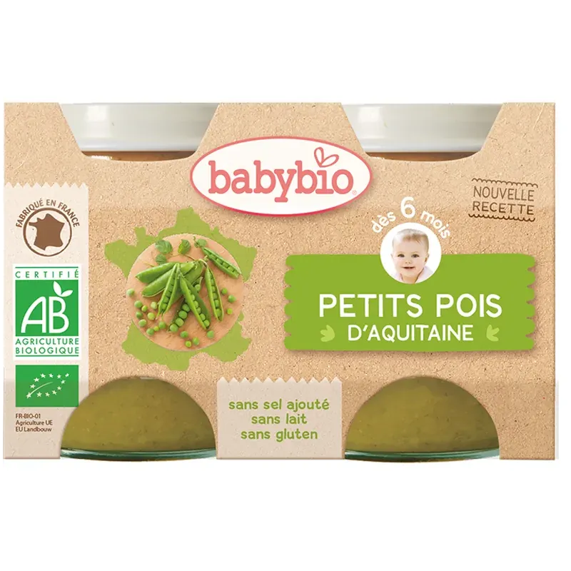 Babybio Petits Pois d’Aquitaine 2X130G