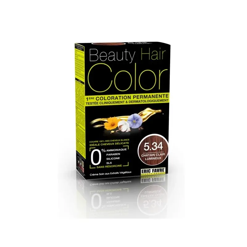 BEAUTY HAIR COLOR Châtain Clair Lumineux 5.34- 160ml