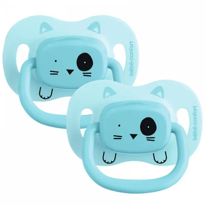 BÉBÉ CONFORT SUCETTES REVERSIBLES - 18/36 M - SILICONE - ANIMALS BLEU X2 7003