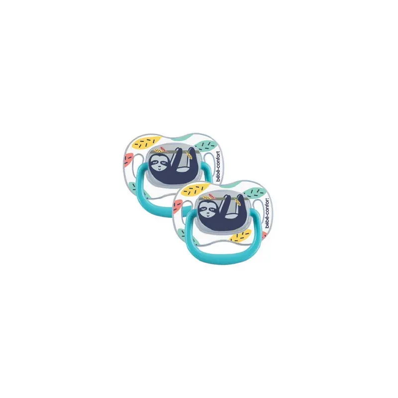 BÉBÉ CONFORT SUCETTES REVERSIBLES PHOSPHO - 6/36 M- SILICONE - LAZY SLOTH X2 7065
