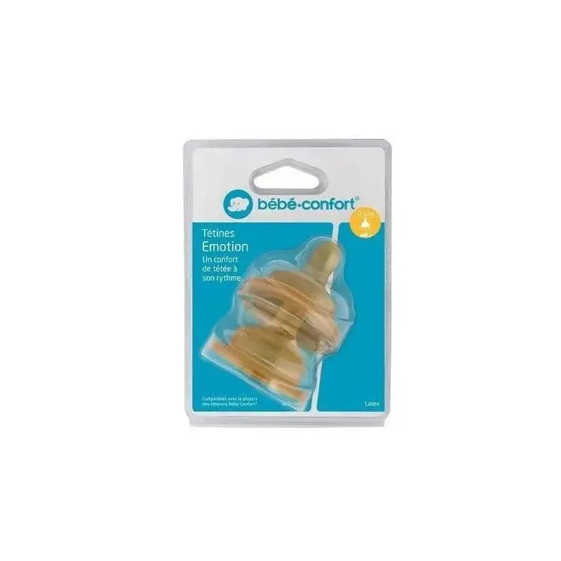 BÉBÉ CONFORT TETINES EMOTION - T.1 3 VITESSES (0/12M) - LATEX X2 6944