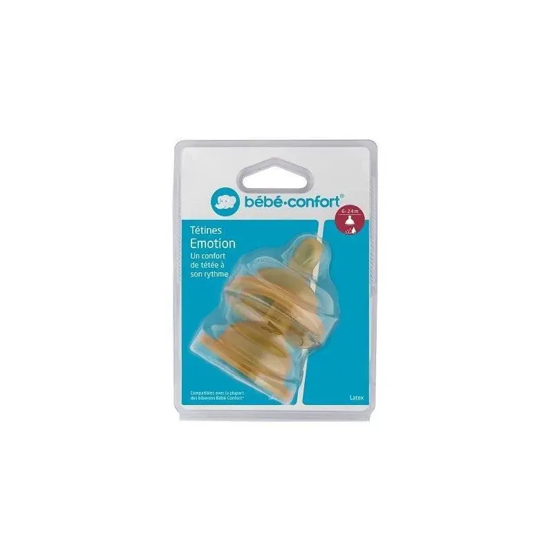 BÉBÉ CONFORT TETINES EMOTION - T.3 BOUILLIE (6/24M) - LATEX X2 6968