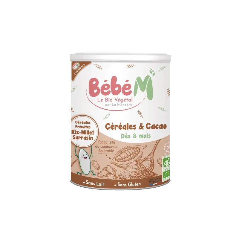 BÉBÉ M CÉRÉALES & CACAO 400G (DÈS 8 MOIS)
