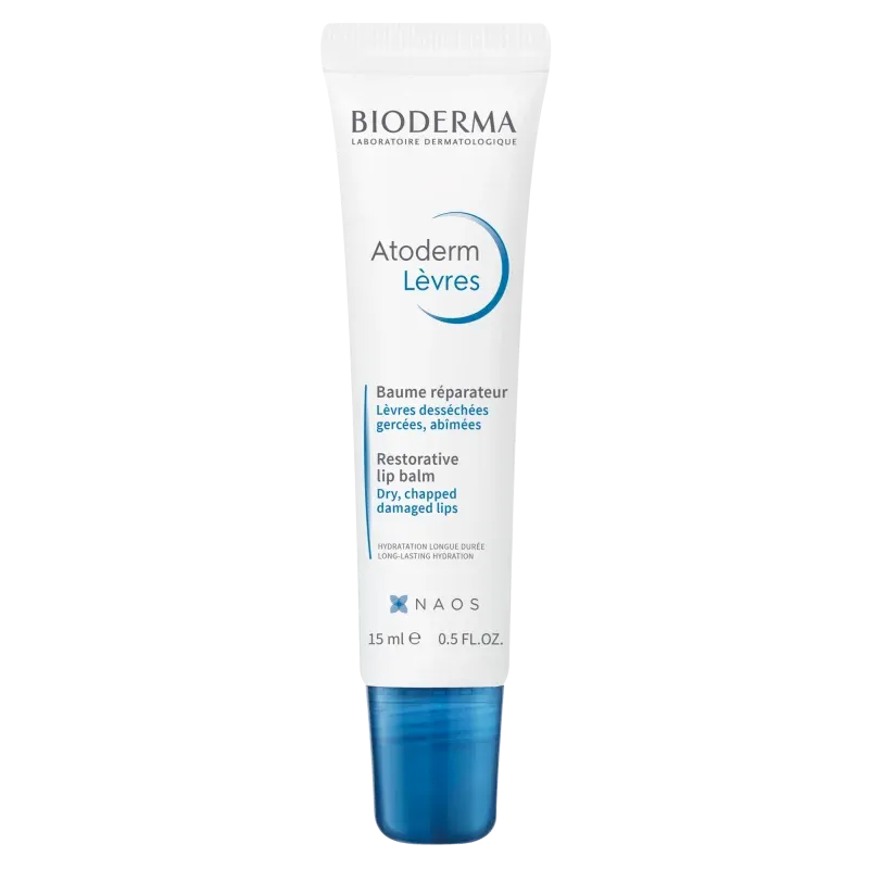 BIODERMA ATODERM BAUME LEVRES 15ml Nourrit Et Apaise Les Lèvres Gercées