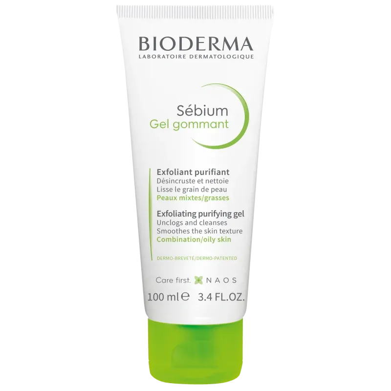 BIODERMA SEBIUM GEL GOMMANT PURIFIANT 100ml Désincruste Et Nettoie                    
