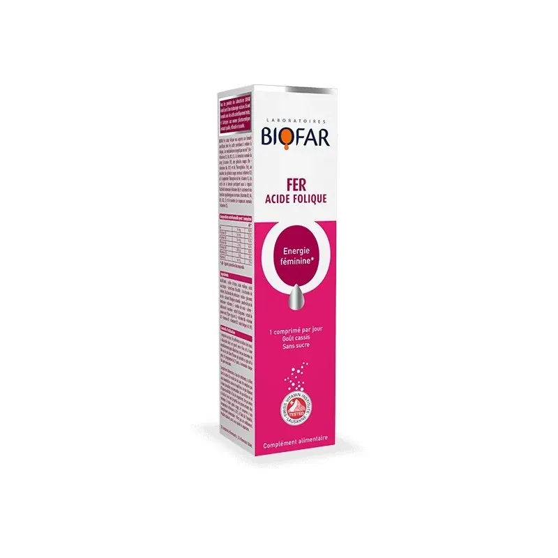 BIOFAR FER ACIDE FOLIQUE 20 COMPRIMÉS