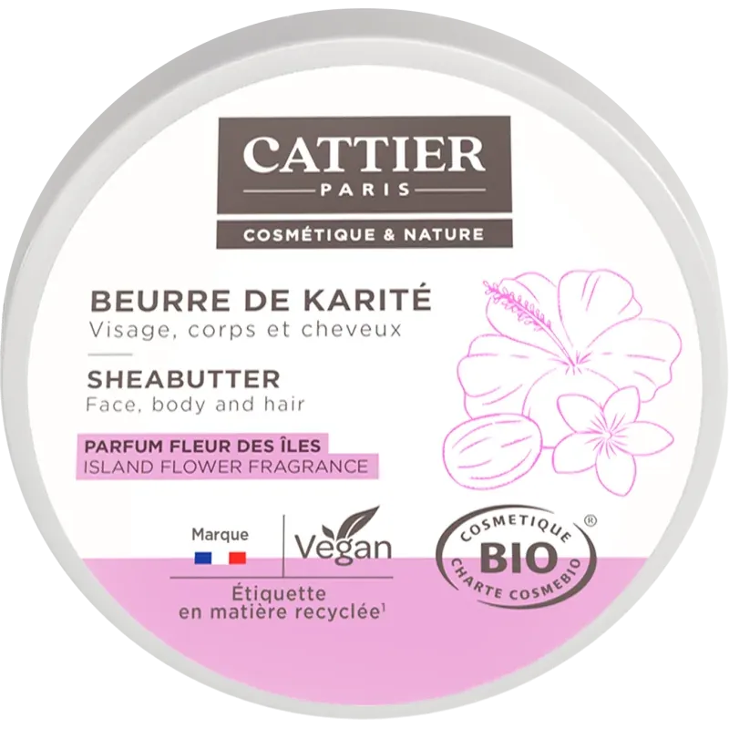 Cattier BEURRE DE KARITE - FLEUR DES ILES 100g