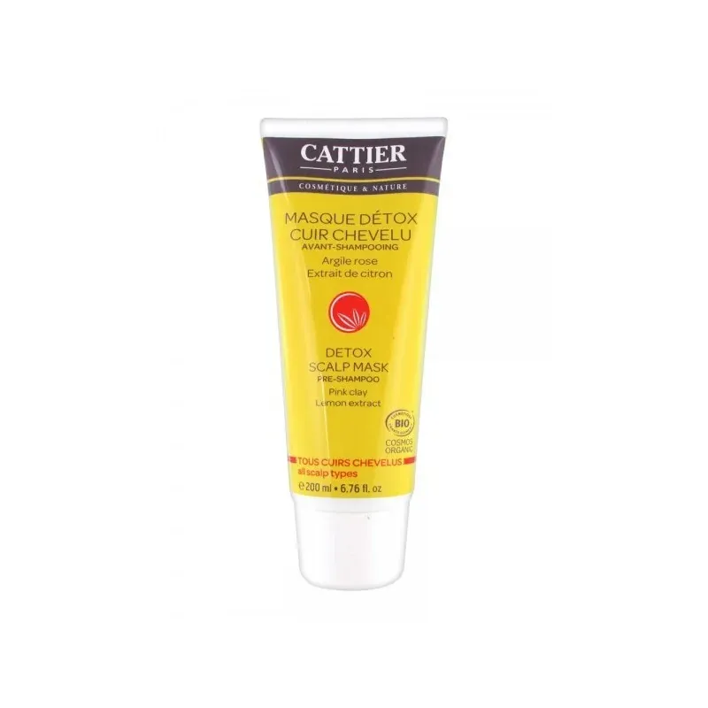 Cattier MASQUE DÉTOX CUIR CHEVELU – AVANT-SHAMPOOING