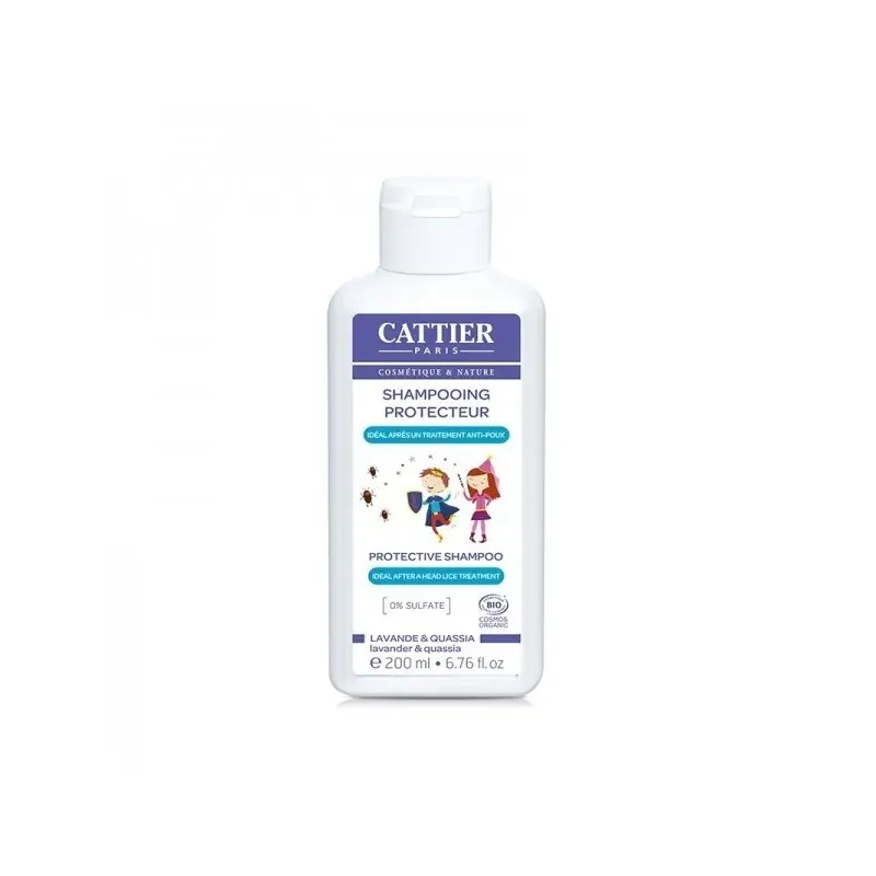 Cattier shampooing protecteur anti-poux bio 0% sulfate 200ml