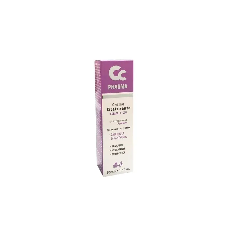 CC PHARMA Crème Cicatrisante Visage et Cou 50ml