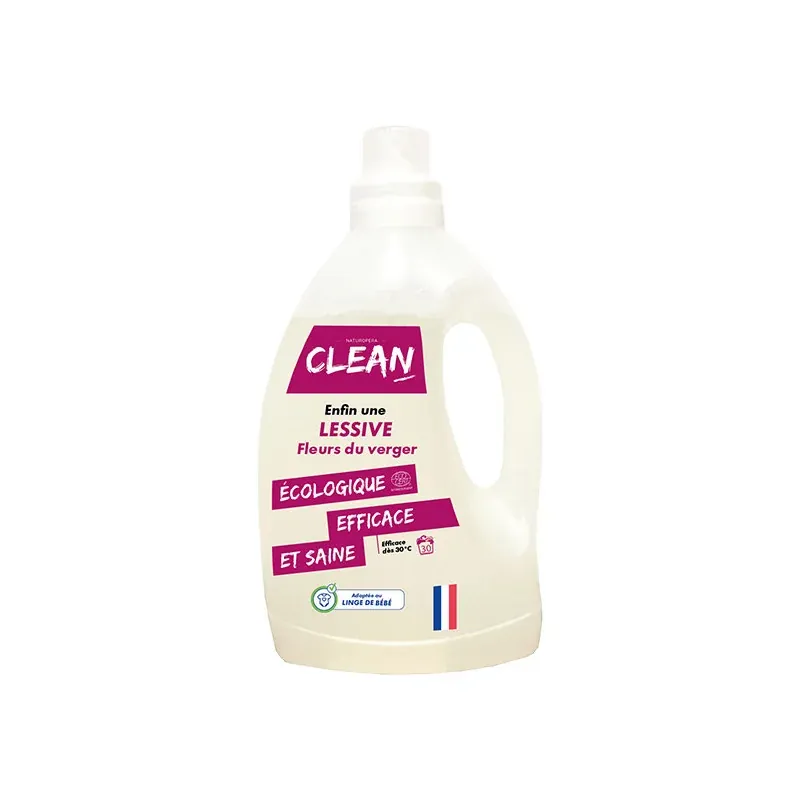 CLEAN LESSIVE 30 LAVAGES FLEUR DU VERGER 1,5L