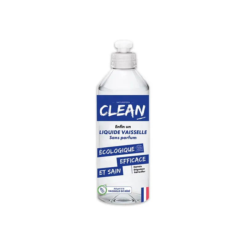 CLEAN LIQUIDE VAISSELLE SANS PARFUM 500ML