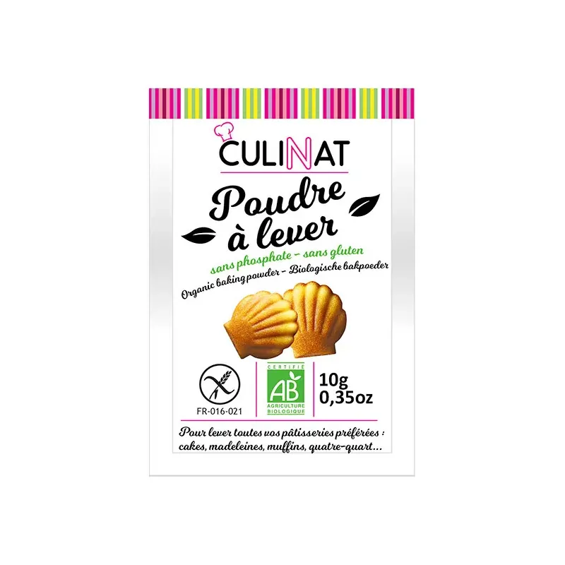 CULINAT POUDRE A LEVER SANS GLUTEN 8x10G