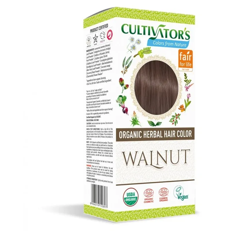 CULTIVATORS ORGANIC HERBAL HIAR COLOR WALNUT