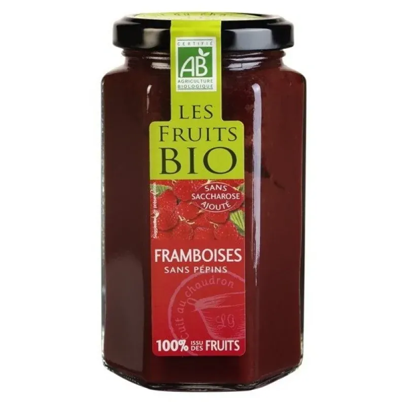 DESSERT FRAMBOISES 100% FRUITS BIO 300G