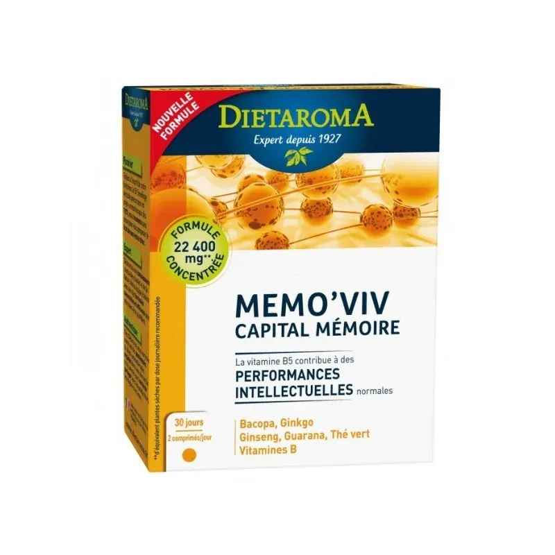 DIETAROMA MÉMO VIV CAPITAL CÉRÉBRAL MÉMOIRE 60 Comprimès