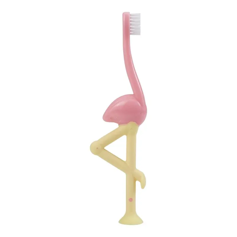 DR BROWNS BROSSE A DENTS BEBE 1-4 ANS FLAMANT ROSE