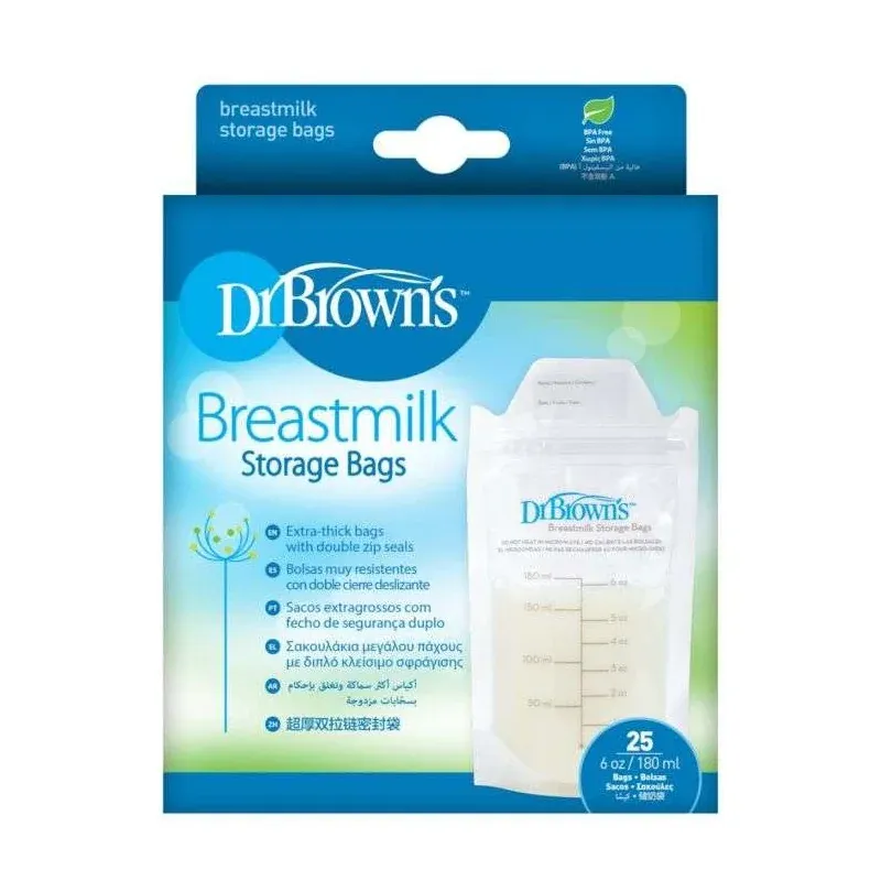 DR BROWNS SACHETS DE CONCERVATION DE LAIT 180 ML PACK DE 25