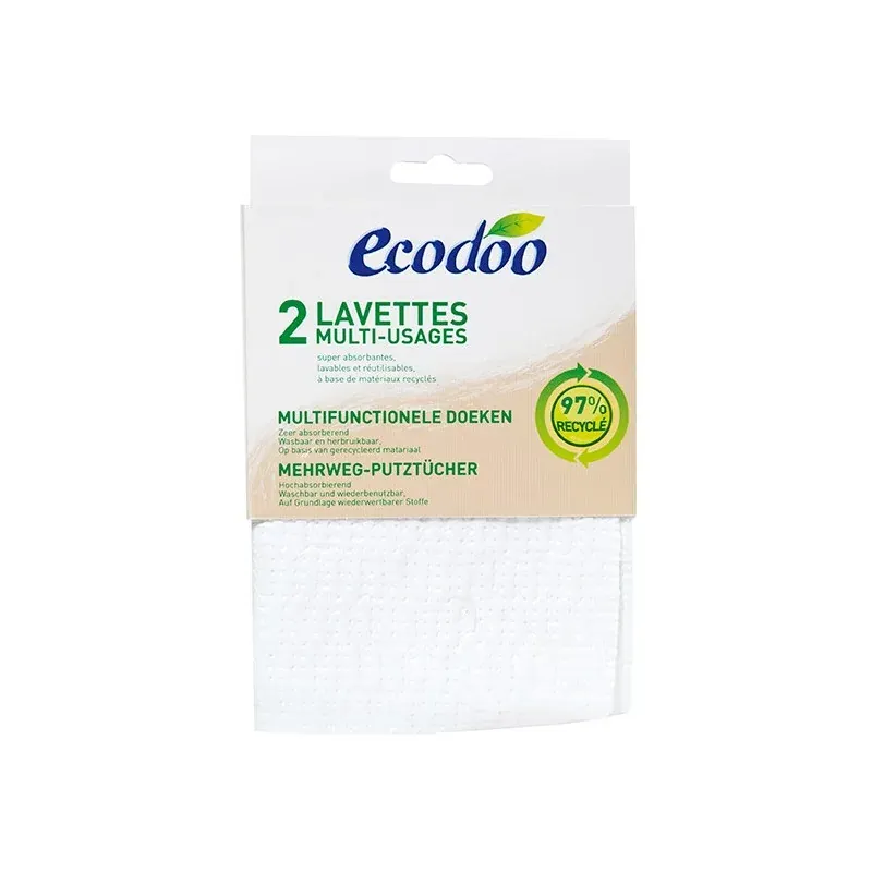 ECODOO LAVETTES MULTI USAGE 2 U