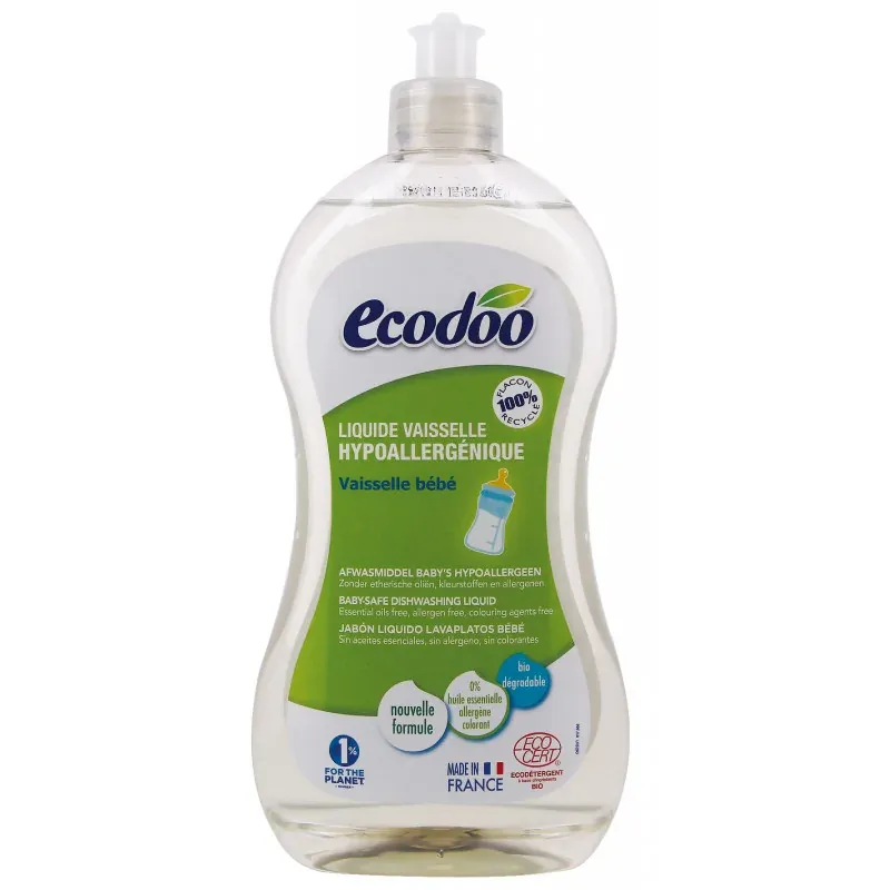 ECODOO LIQUIDE VAISSELLE BEBE HYPOALLERGENIQUE 500ML