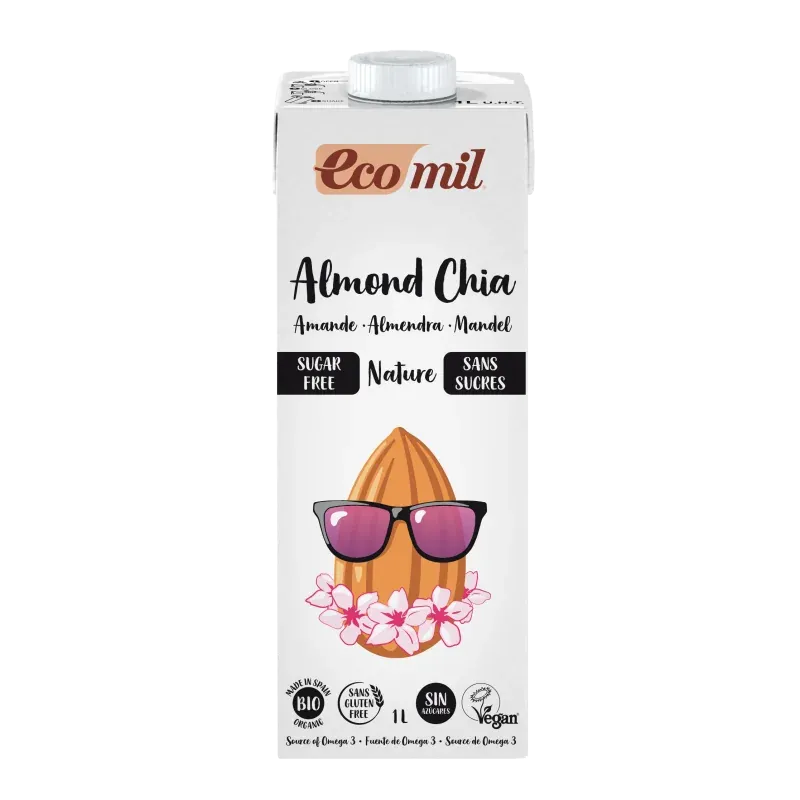 ECOMIL BOISSON AMANDE CHIA SANS SUCRE 1L