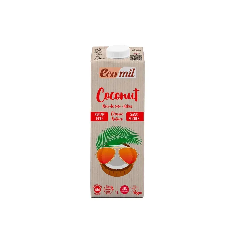 ECOMIL BOISSON DE COCO CLASSIC SANS SUCRE 1L