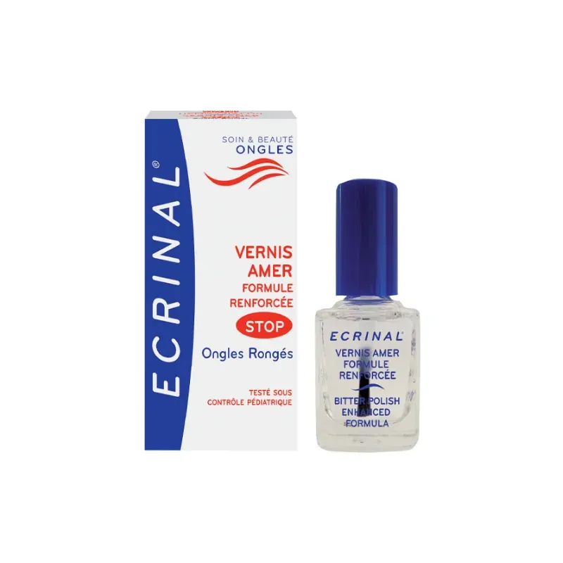 ECRINAL Vernis amer Stop ongles Rongés Totalement invisible.          