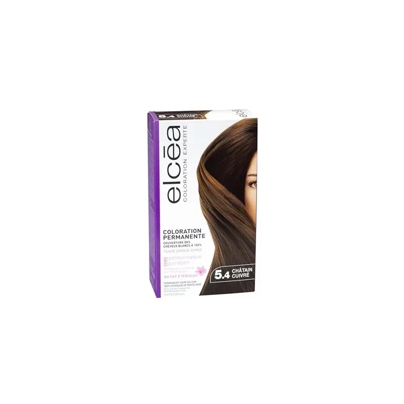 Elcéa Coloration PERMANENTE Chatain Cuivre 5.4