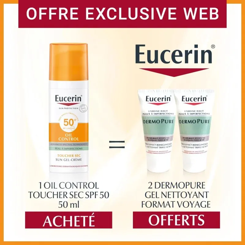 EUCERIN SUN OIL CONTROL SPF 50+ SUN GEL-CRÉME TOUCHER SEC 50 ML