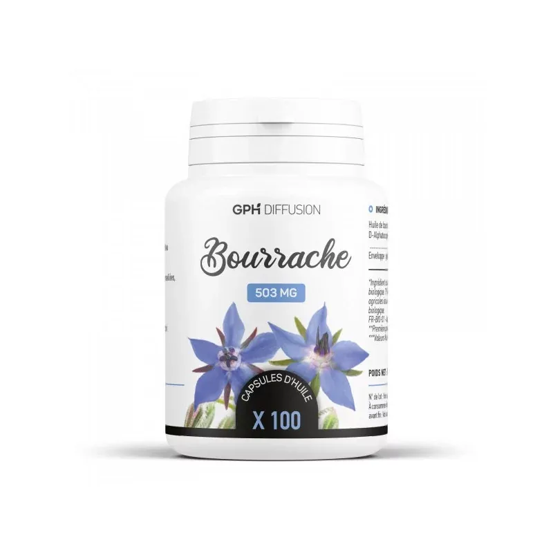GPH DIFFUSION BOURRACHE BIO - 100 CAPSULES À 503 MG