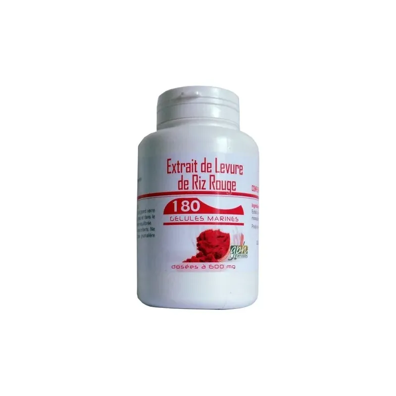 GPH DIFFUSION EXTRAIT DE LEVURE DE RIZ ROUGE 180 gélules