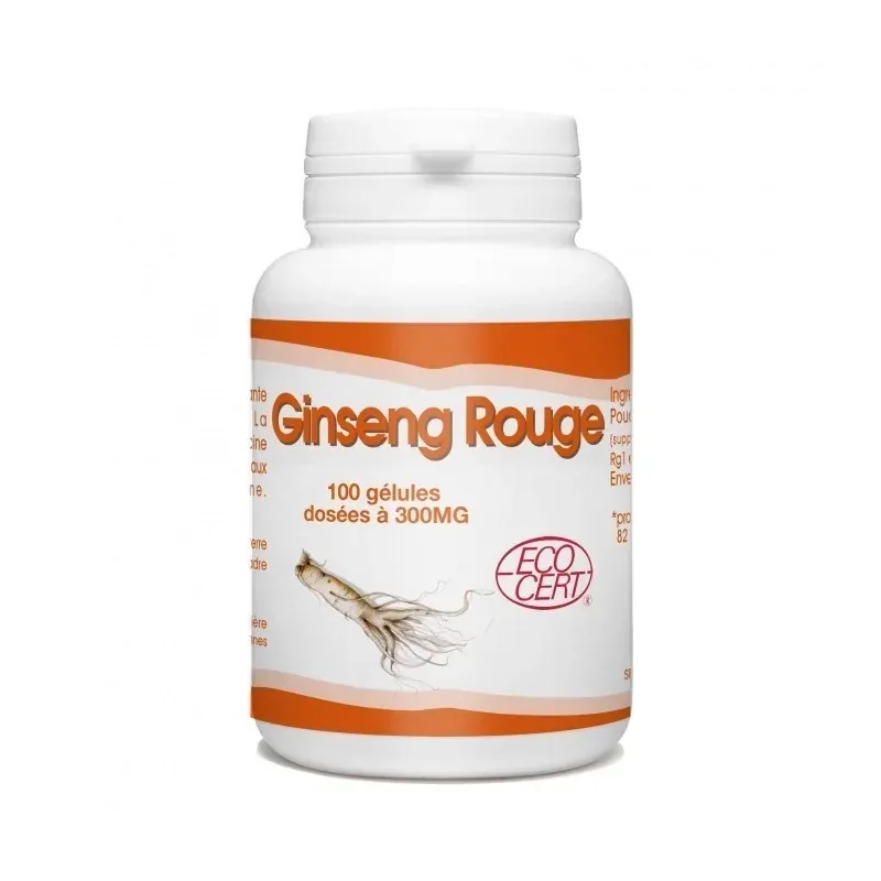 GPH DIFFUSION GINSENG ROUGE BIO - 300 MG - 100 GÉLULES