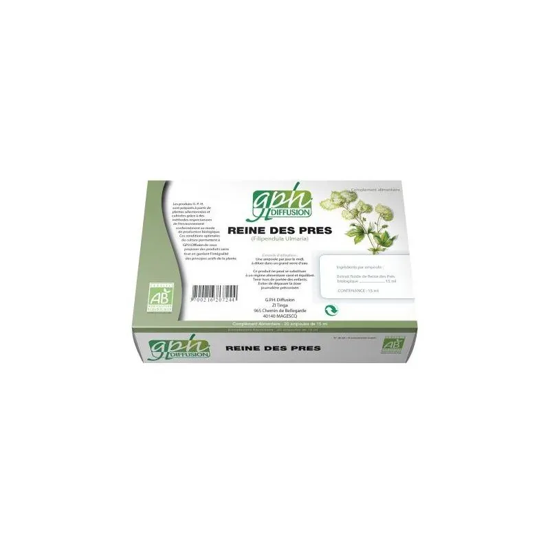 GPH DIFFUSION REINE DES PRES BIO 20 ampoules