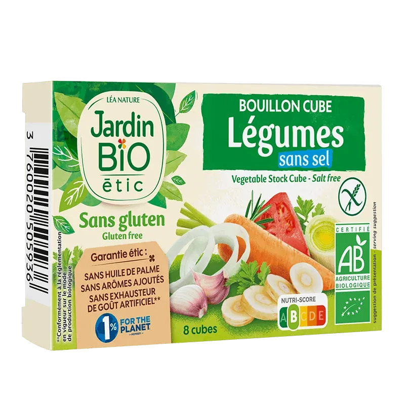 JARDIN BIO BOUILLON DE LÉGUMES SANS SEL SG 84G
