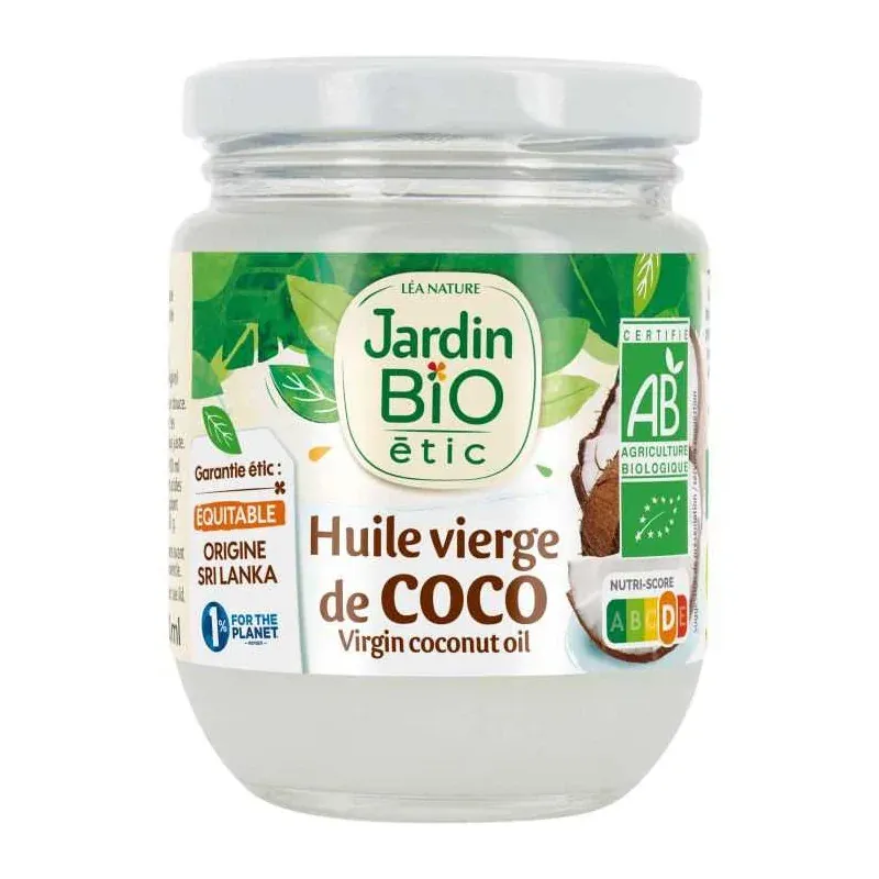 JARDIN BIO Huile vierge bio de coco 184 G