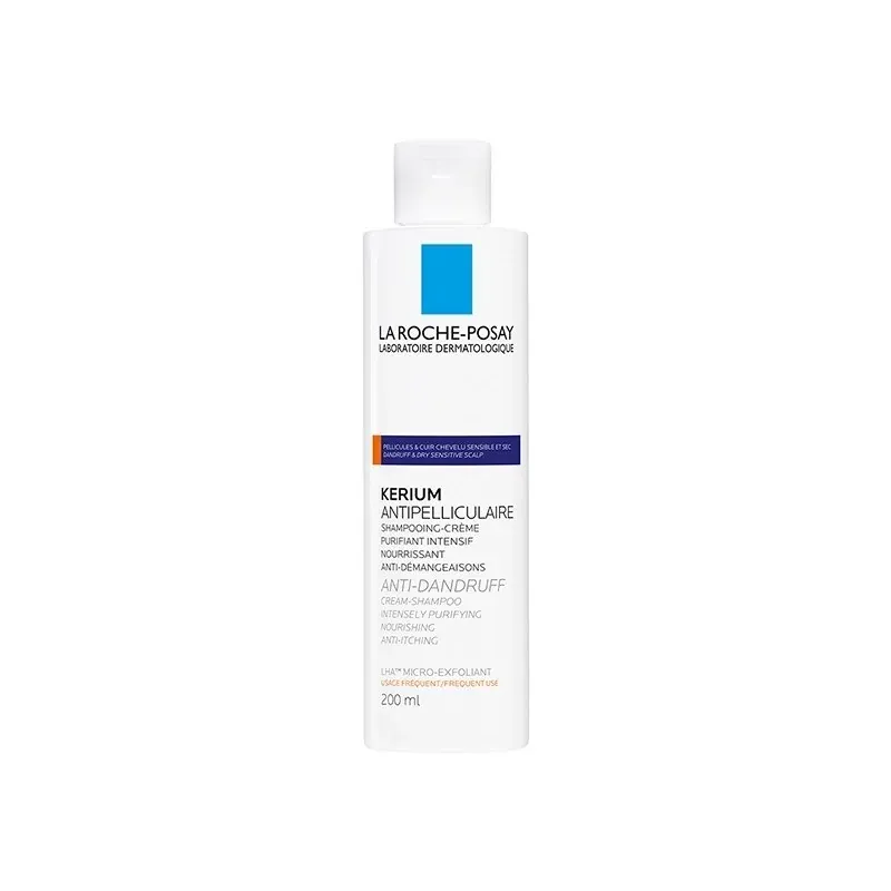LA ROCHE-POSAY KERIUM PELLICULES SECHES 200ml Shampooing-Crème Anti-Pelliculaire