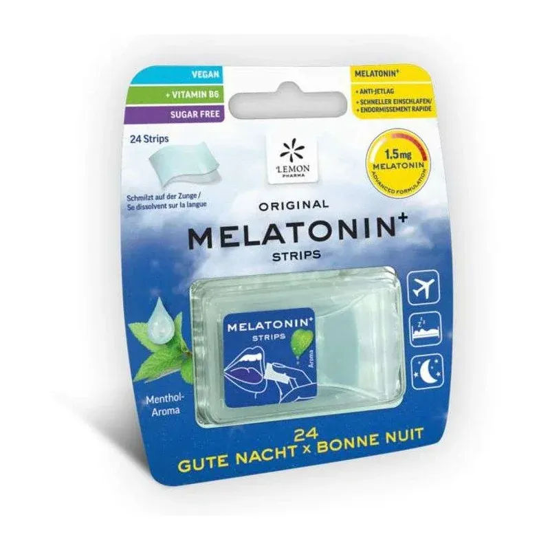LEMON PHARMA ORIGINAL MELATONIN + 24 strips bonne nuit