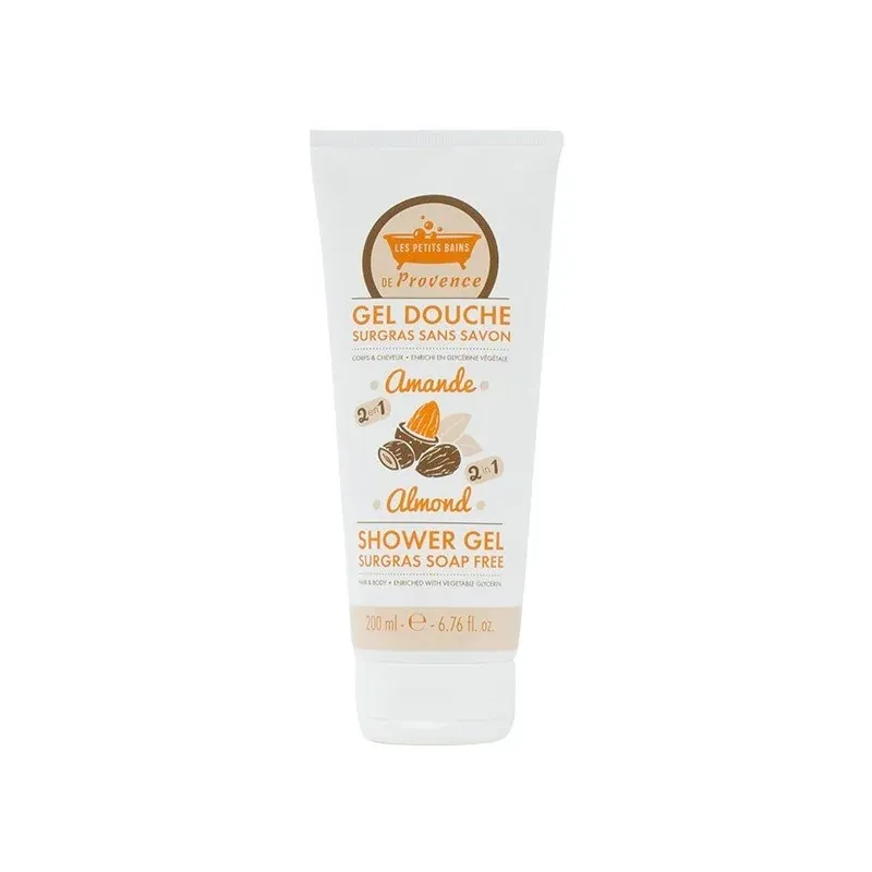 LES PETITS BAINS DE PROVENCE GEL DOUCHE SURGAS SANS SAVON AMANDE 200ML