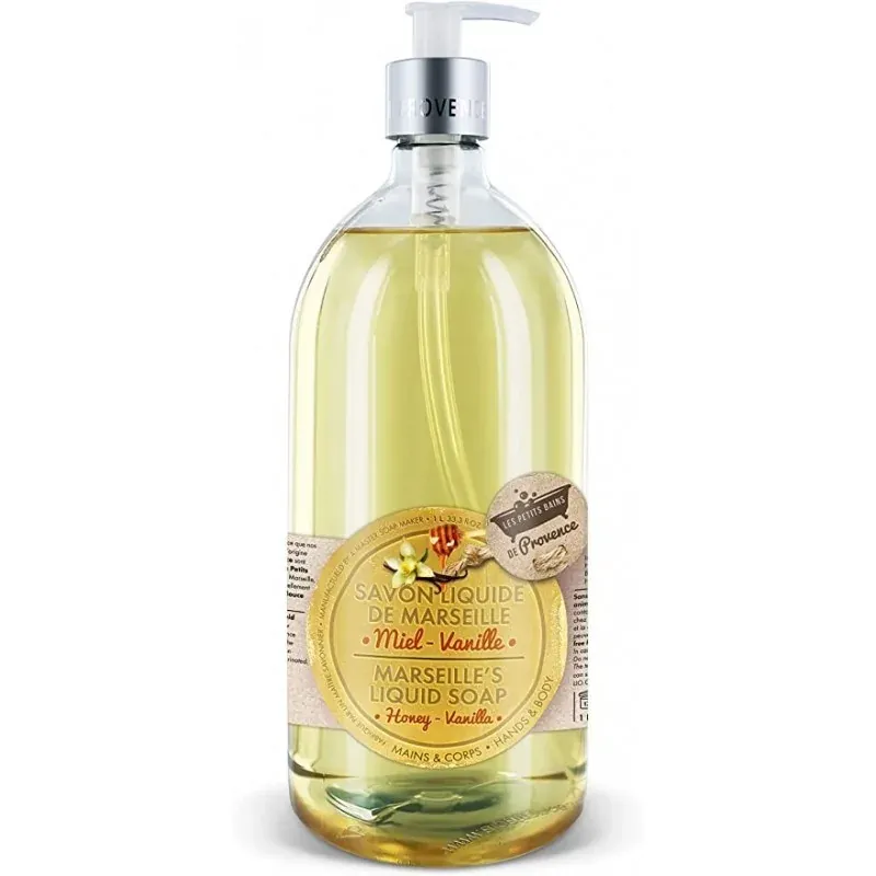 LES PETITS BAINS DE PROVENCE SAVON LIQUIDE MIEL-VANILLE 1L