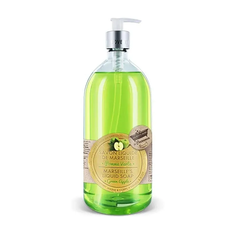 LES PETITS BAINS DE PROVENCE SAVON LIQUIDE Pomme Verte 1L