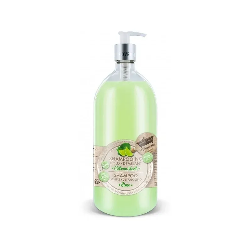 LES PETITS BAINS DE PROVENCE Shampoing doux 2 en 1 Citron Vert 1L