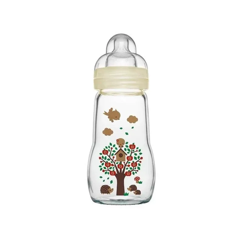 MAM BIBERON EN VERRE BLANC FEEL GOOD 260 ML