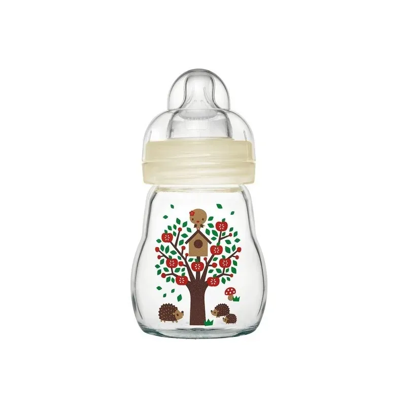 MAM BIBERON EN VERRE FEEL GOOD 1ER AGE BLANC 170ML