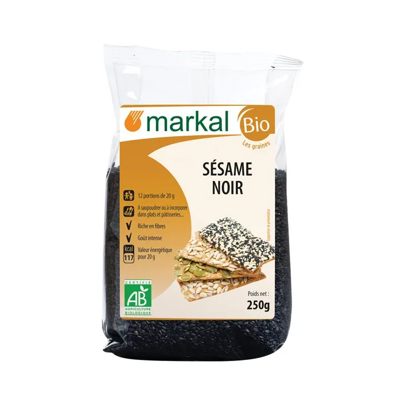 MARKAL GRAINES DE SESAME NOIR 250G