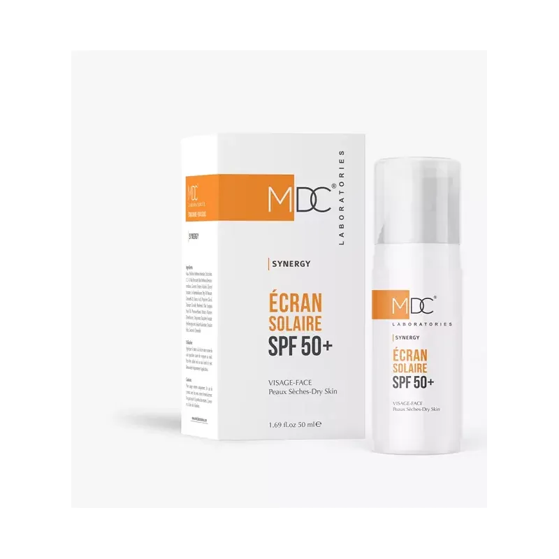 MDC Synergie Ecran solaire spf50+ Peau Sèche 50 ml