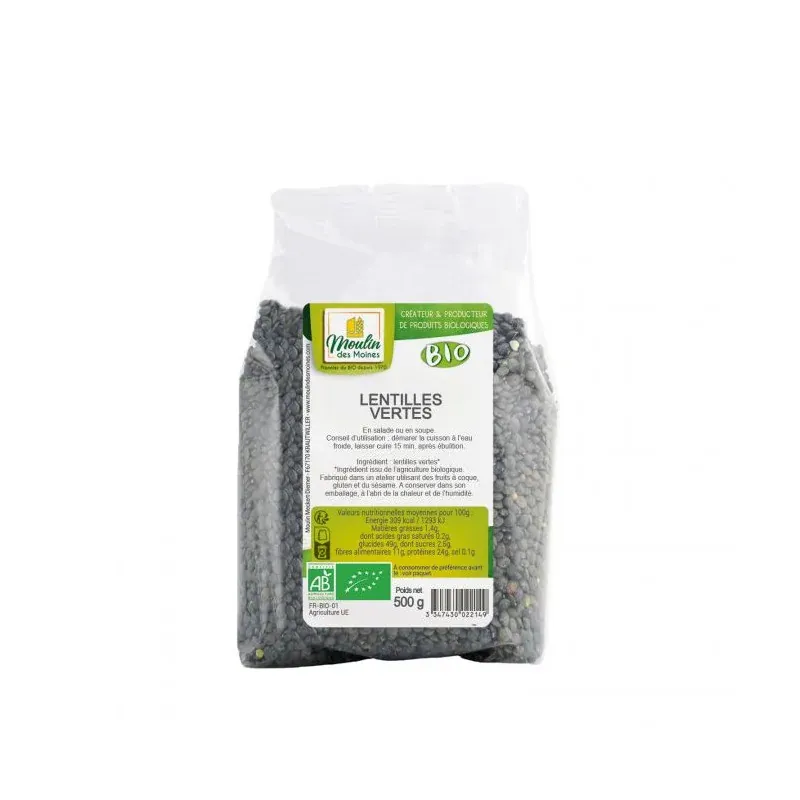 Moulin des Moines LENTILLES VERTES 500 G