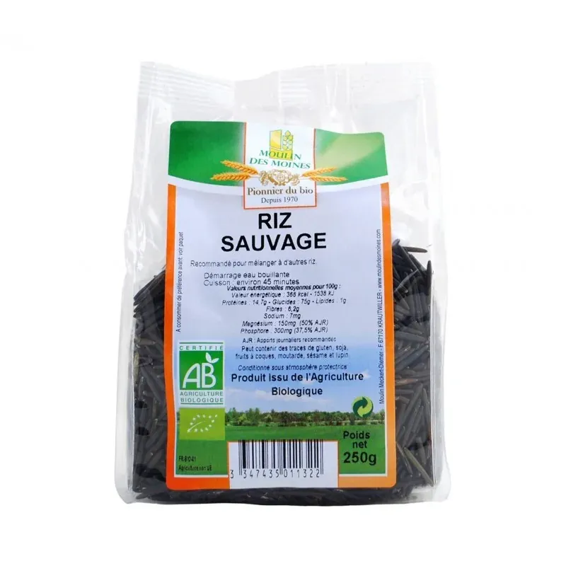 Moulin des Moines RIZ SAUVAGE COMPET 500G